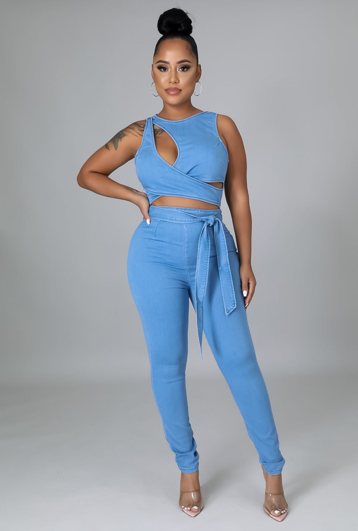 La Para Jumpsuit - Medium Denim
