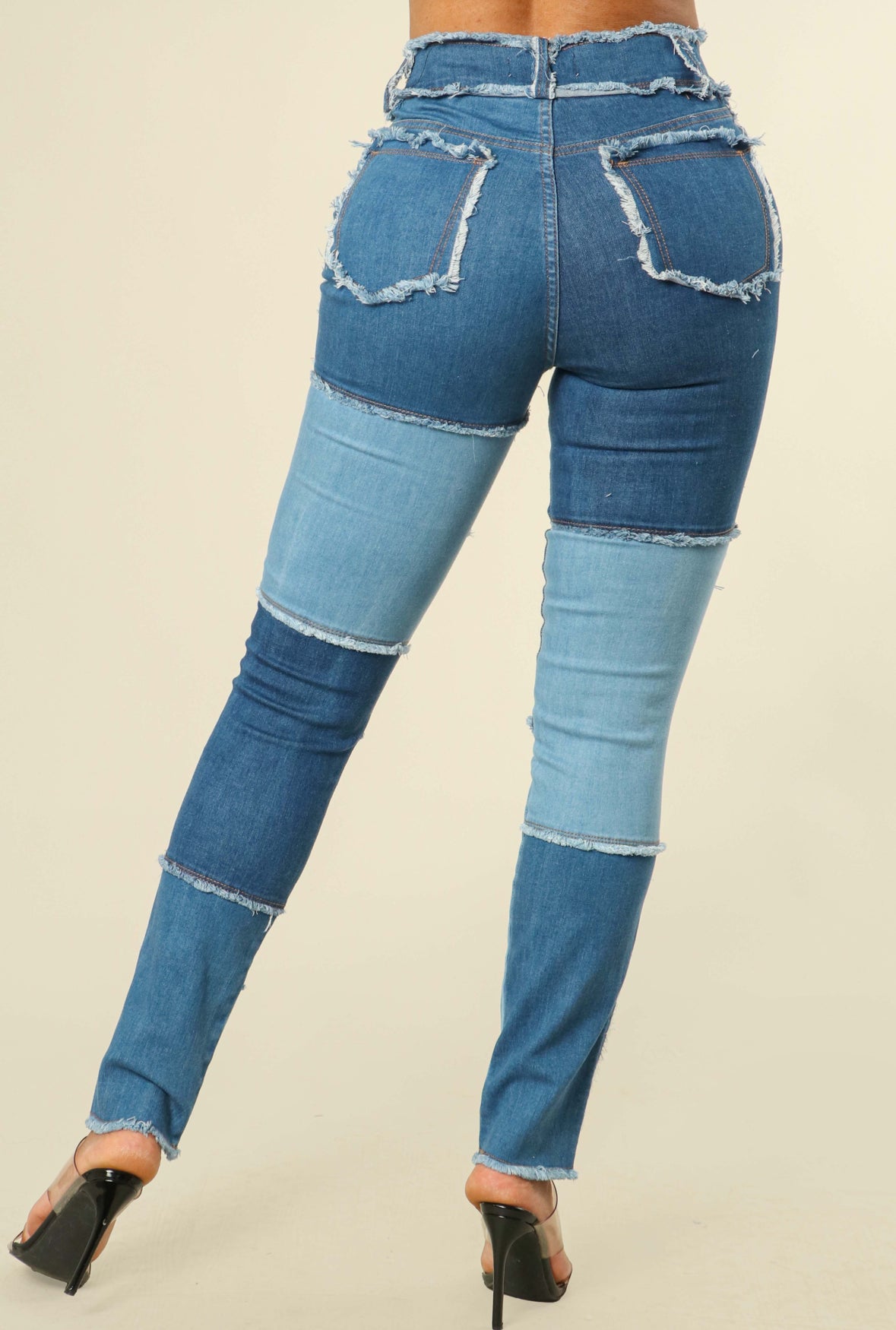 Multi Pattern Jean Set - Denim