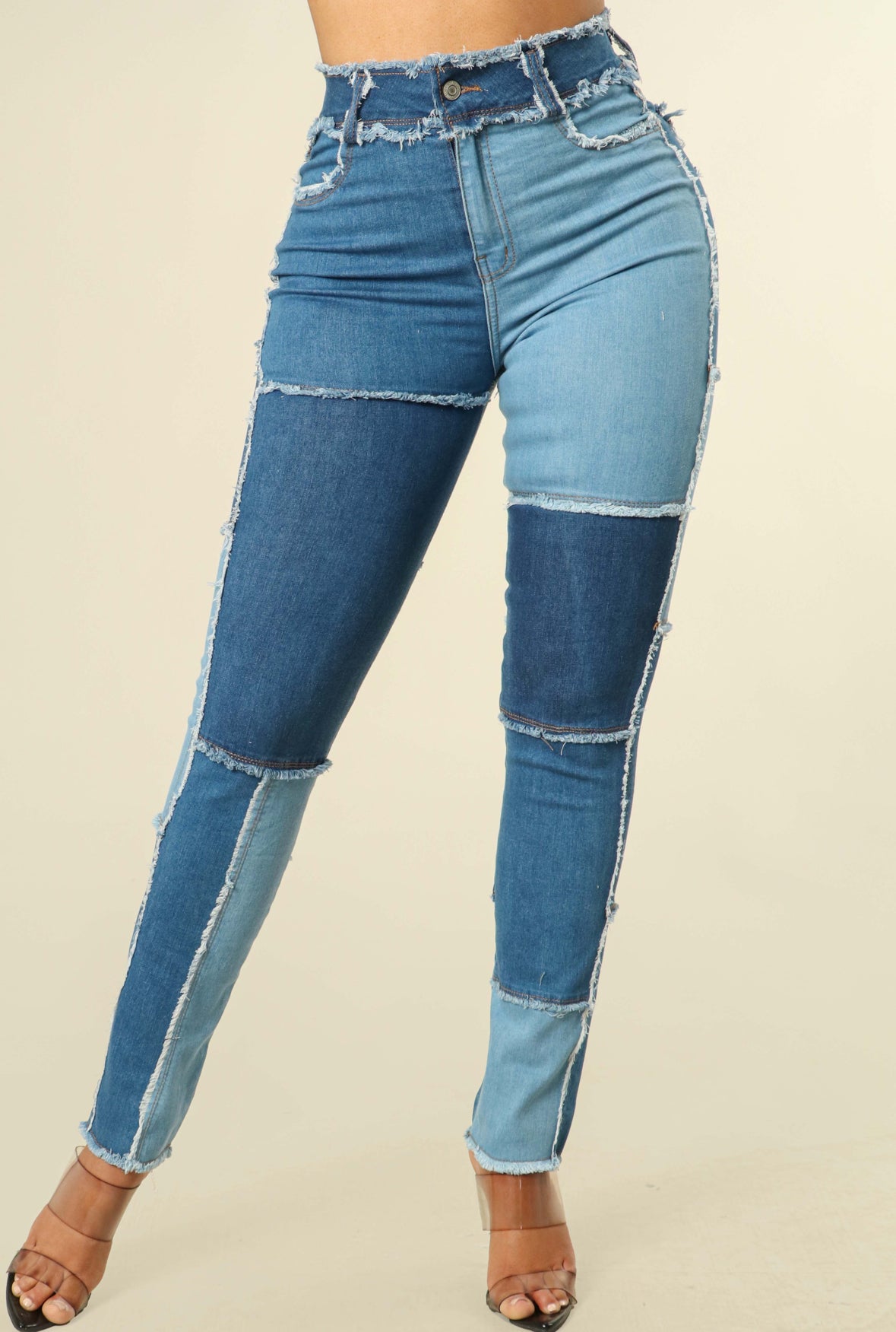 Multi Pattern Jean Set - Denim