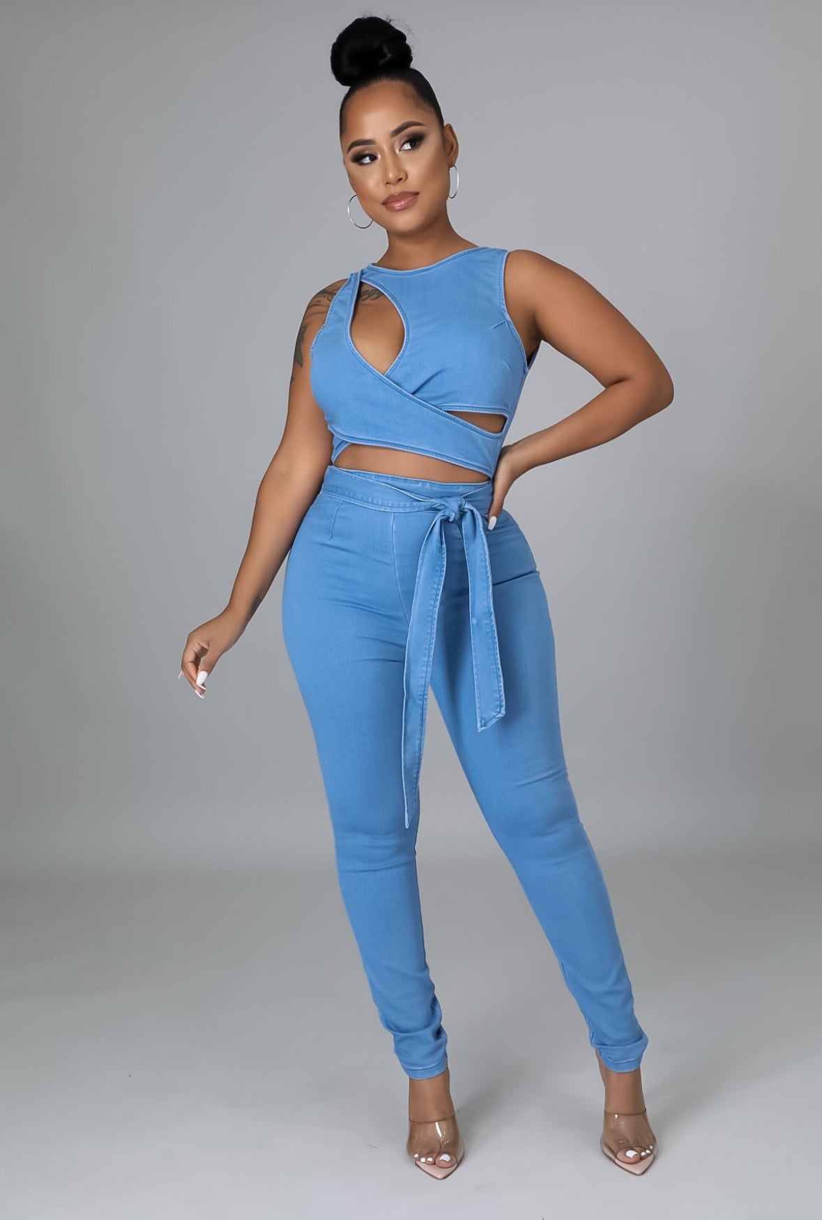 La Para Jumpsuit - Medium Denim