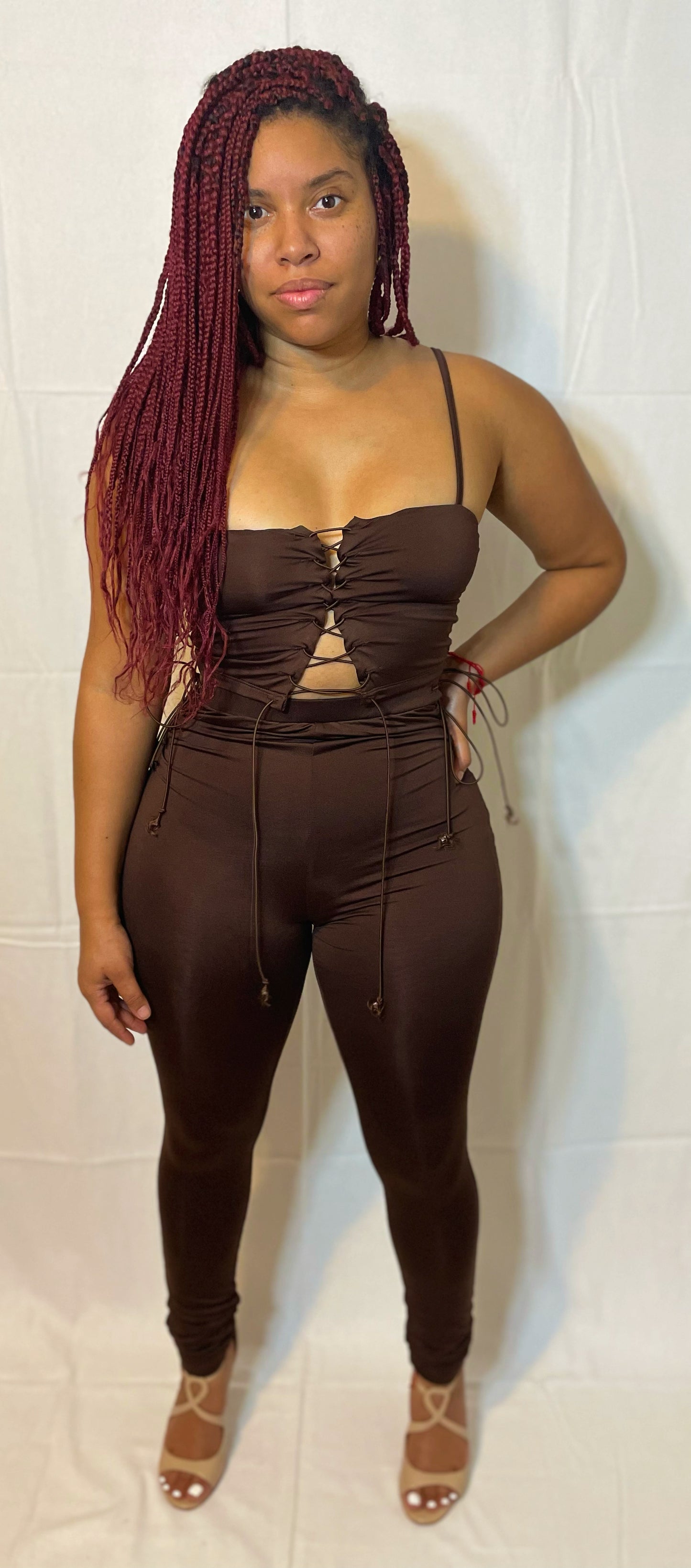 Take Me Out 2 Piece Set - Brown
