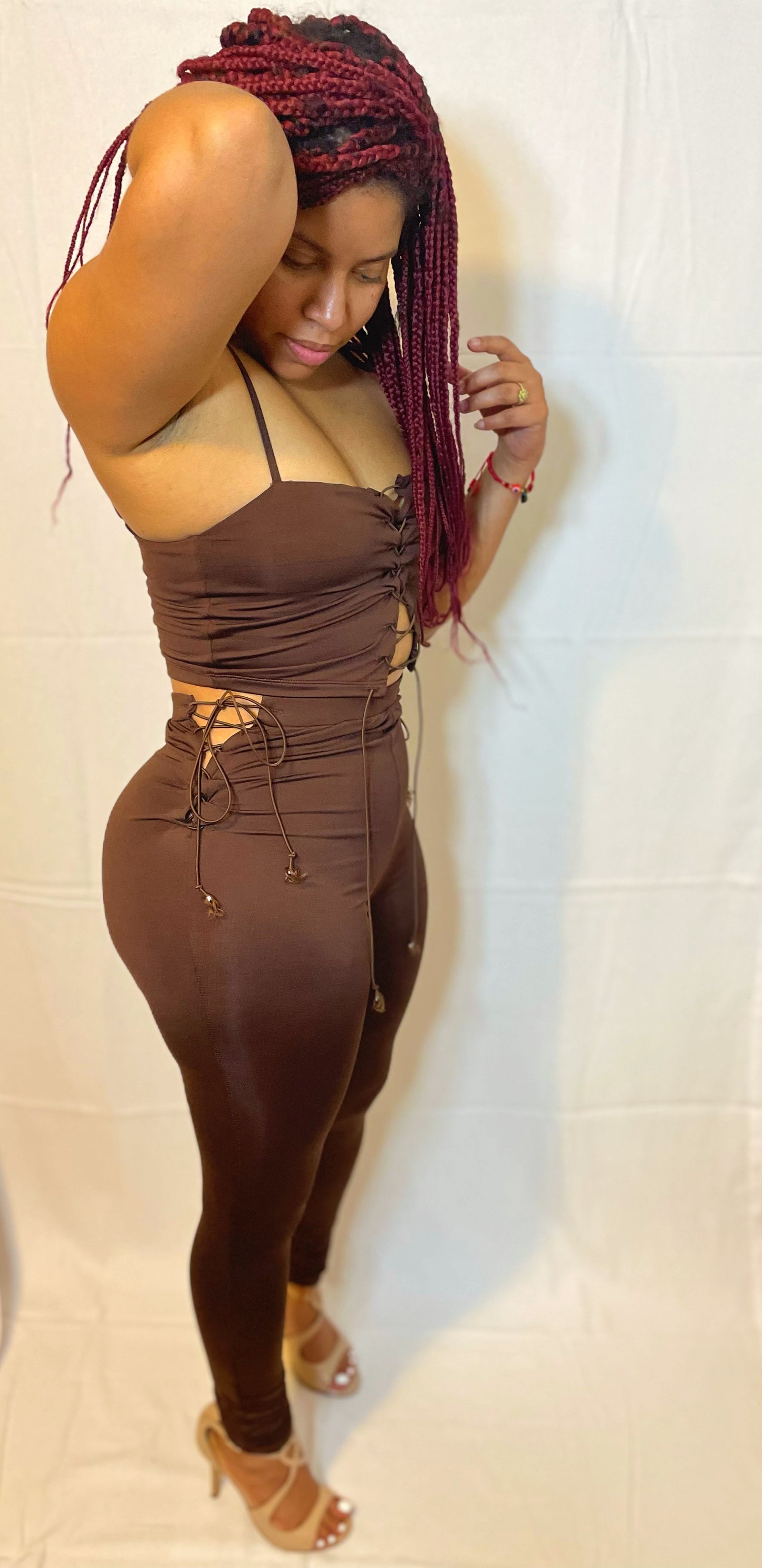 Take Me Out 2 Piece Set - Brown