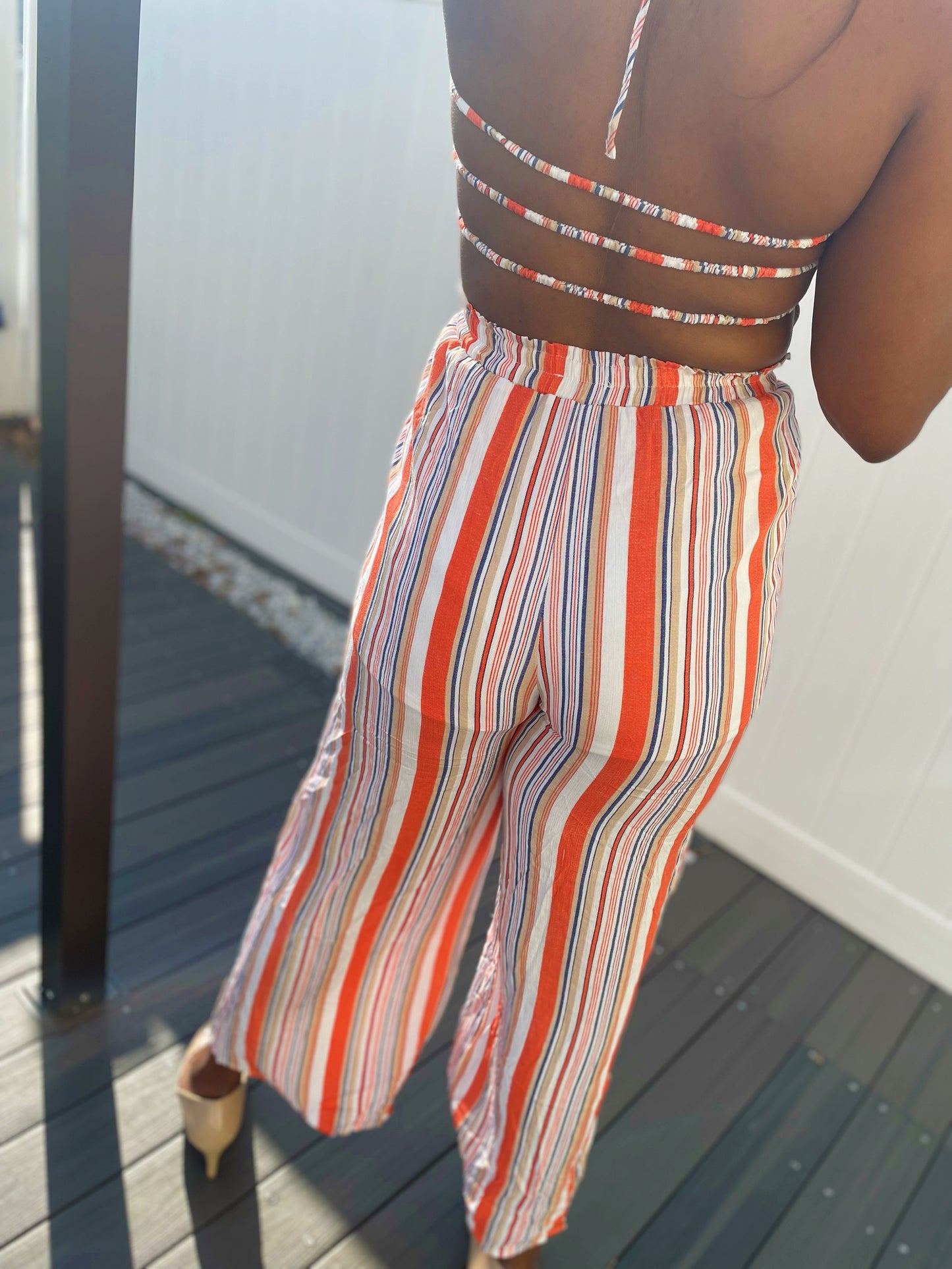 Reina Woven Jumpsuit - Coral