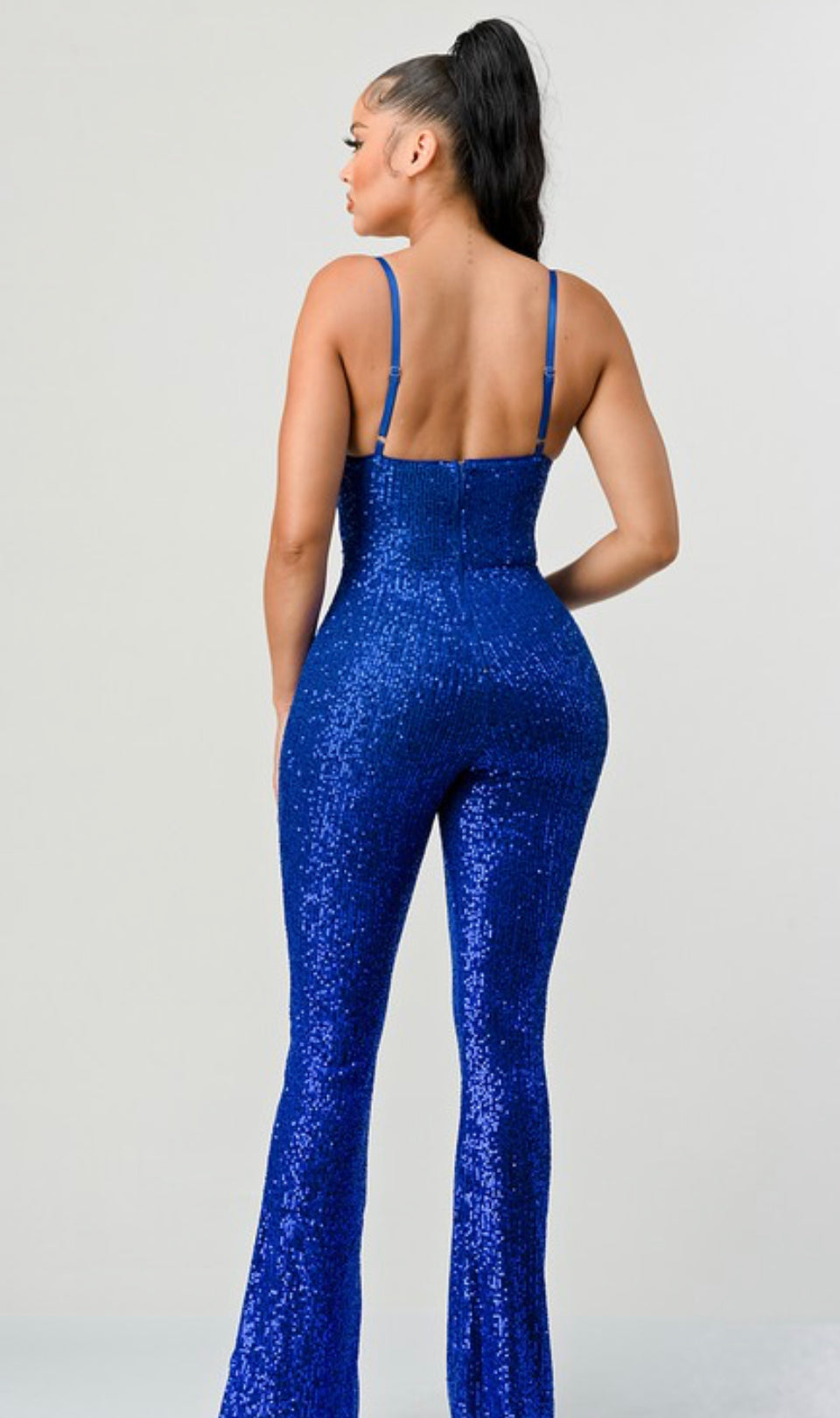 Aria Sequin Jumpsuit - Royal Blue