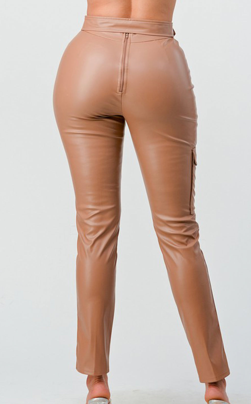 Lux Pleather Leggings -Toffee