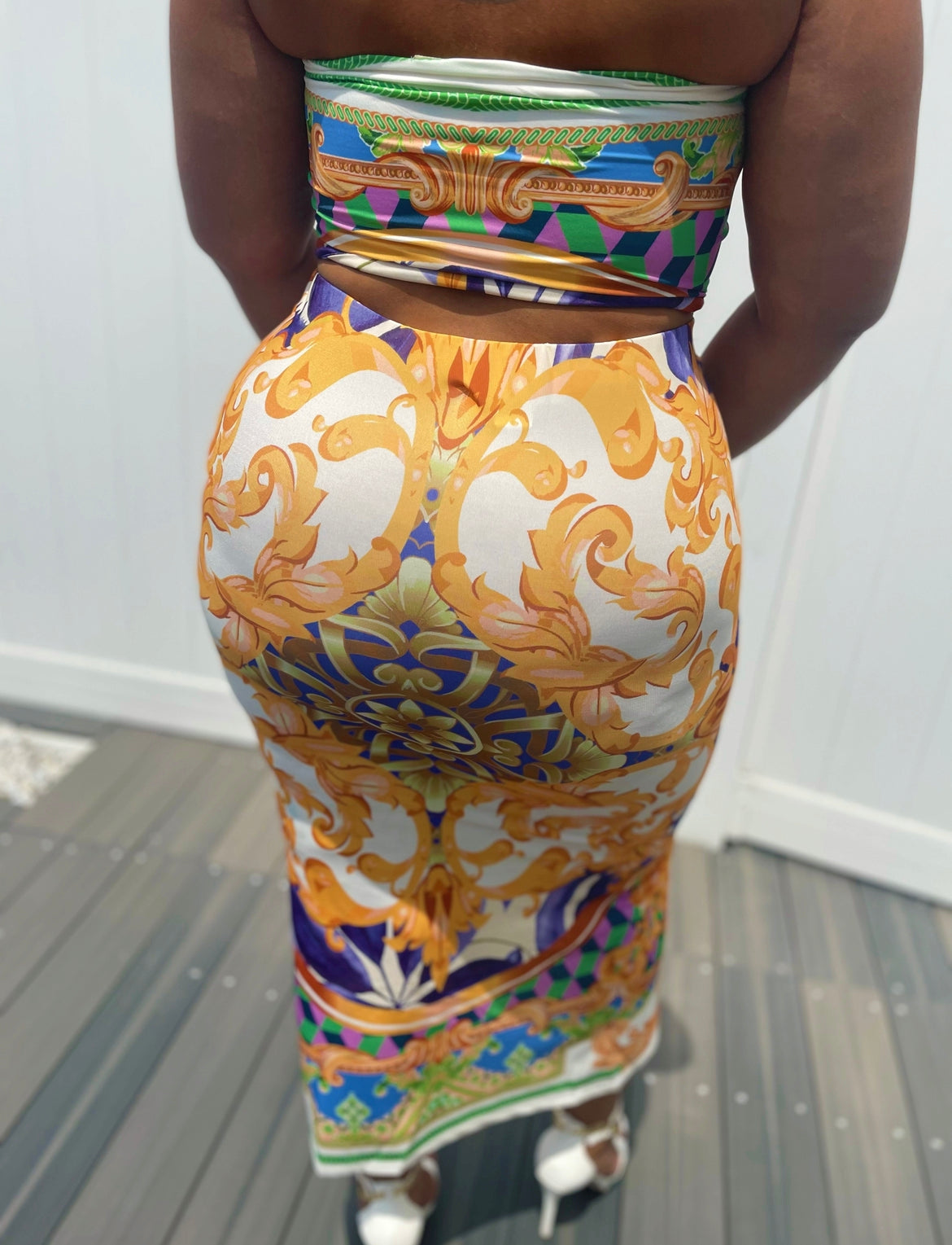 Victoria 2 Piece Set - Green Multi