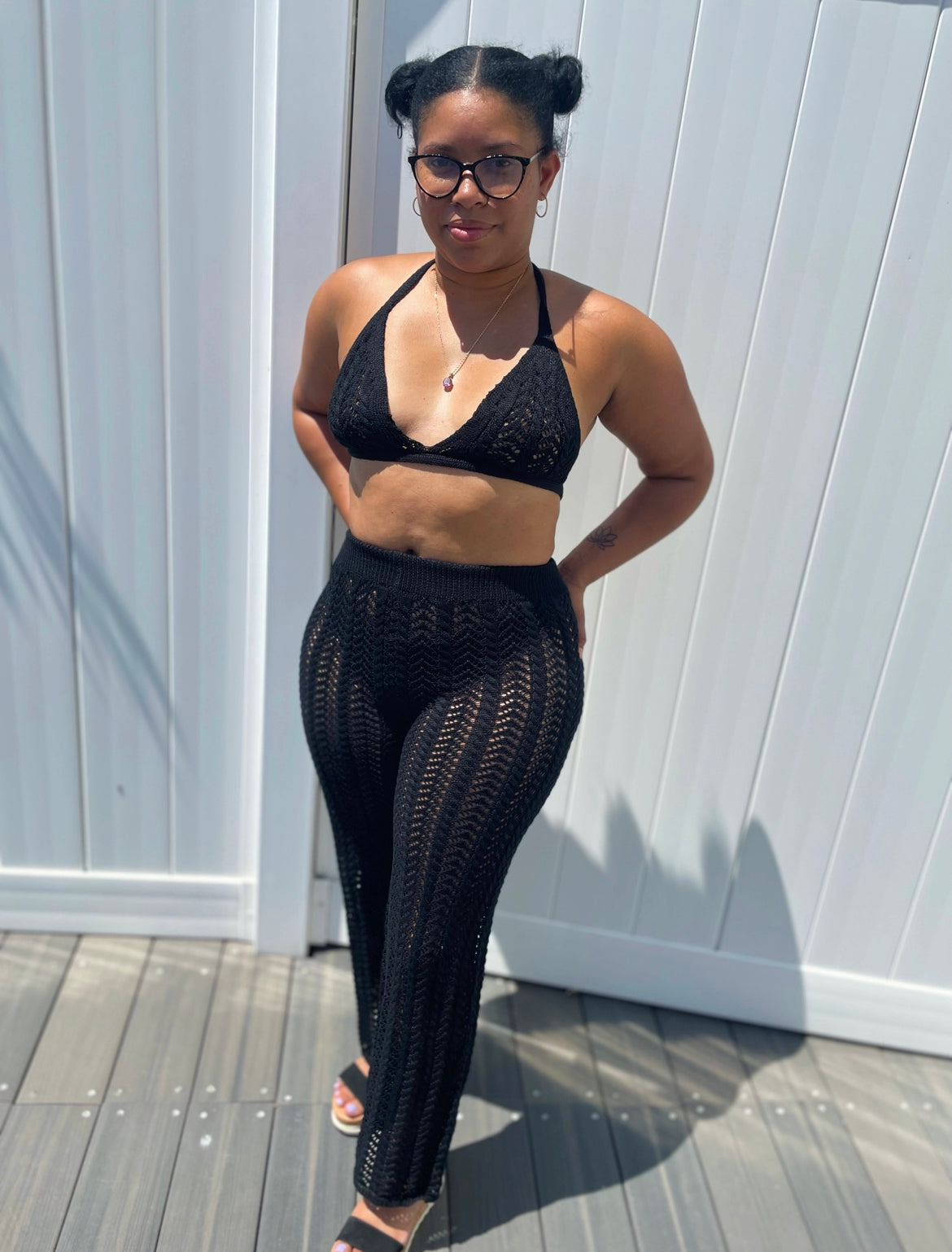 Bailey 2 Piece Swim Cover Up - Black