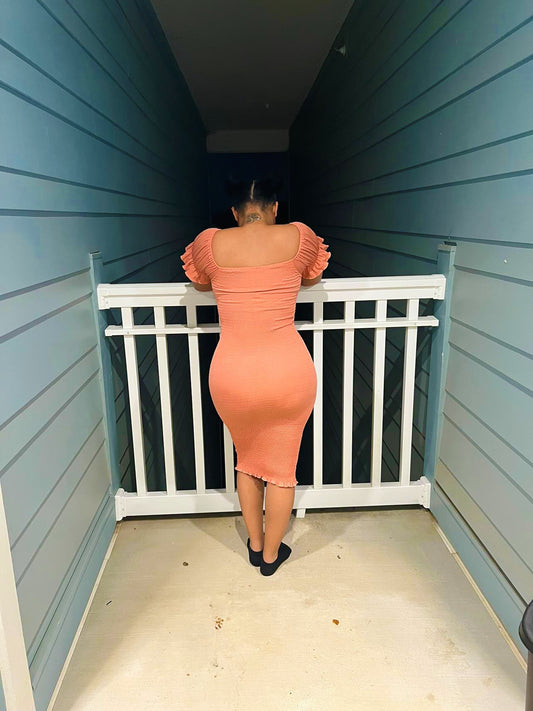 Coco Ruched Dress - Coral