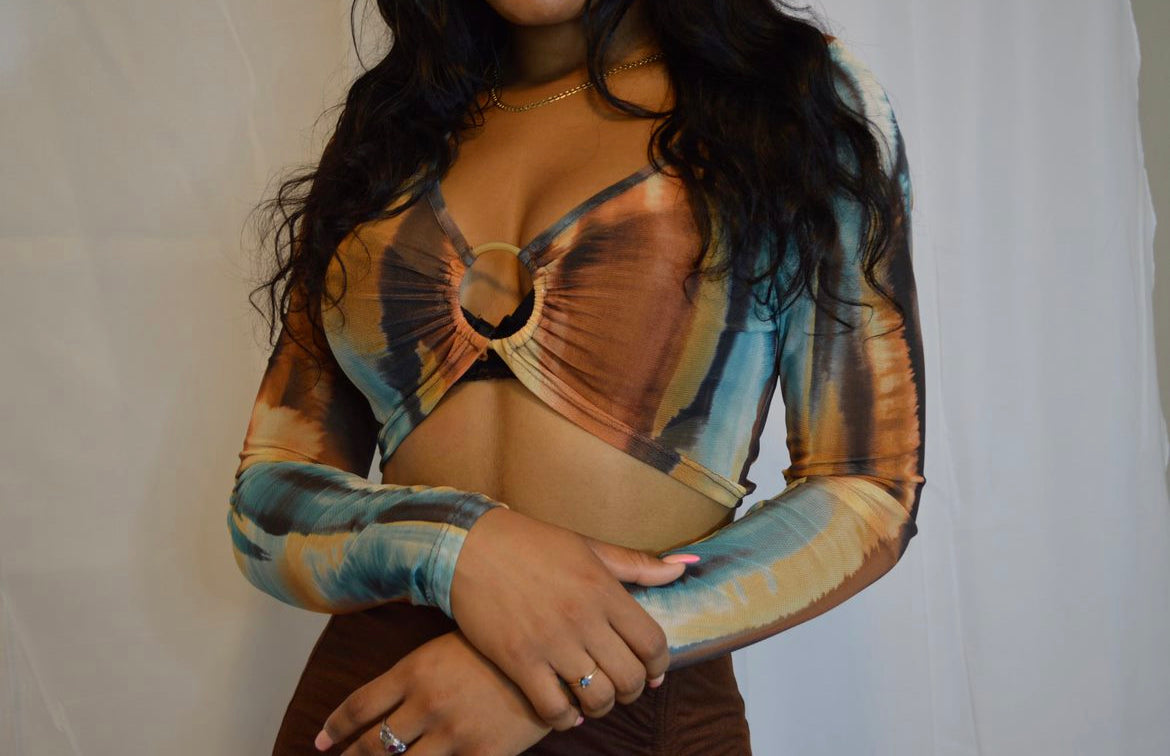 Ana 2 Piece Set - Brown/Blue