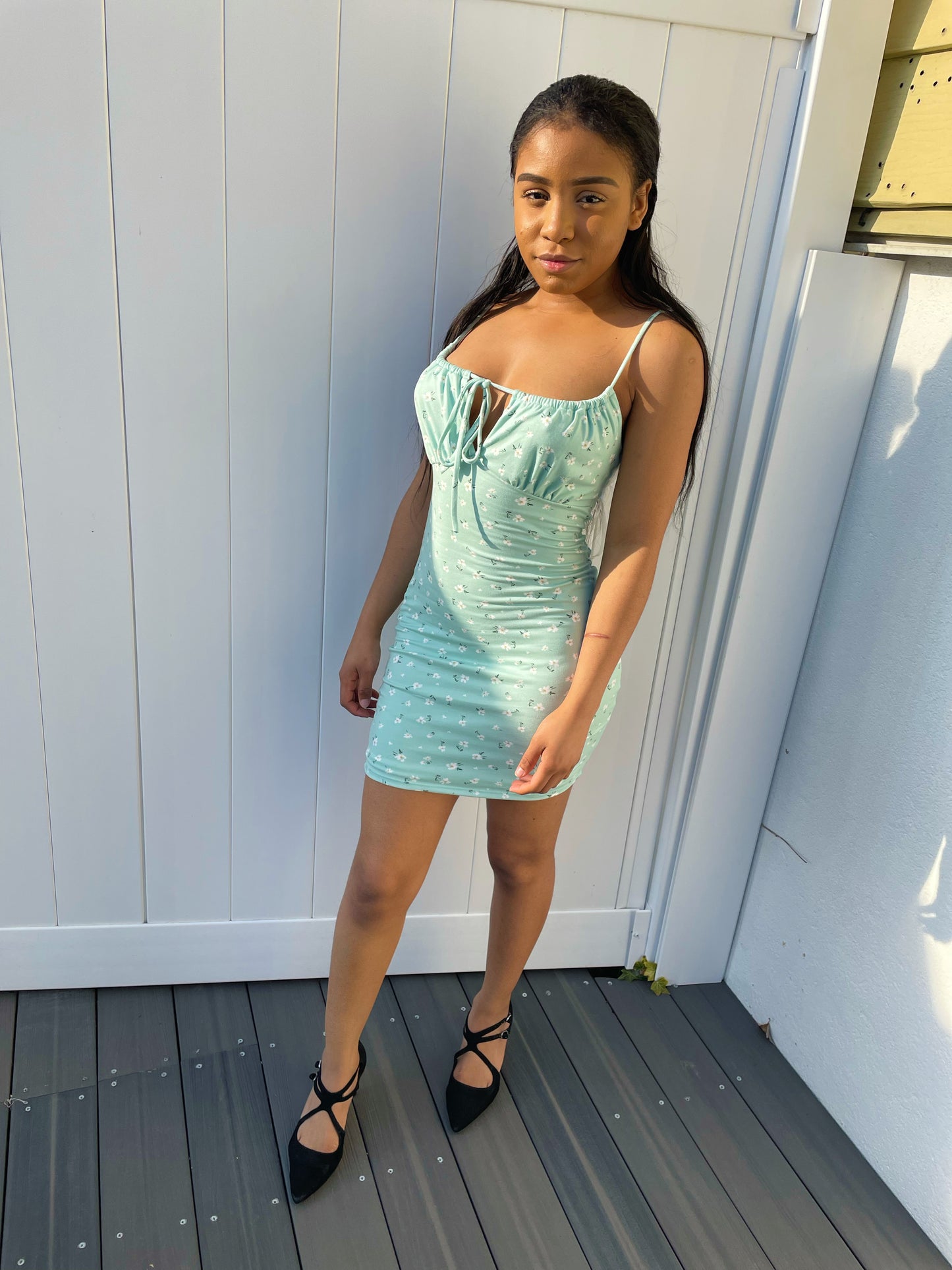 Juliana Floral Cami Dress - Sage