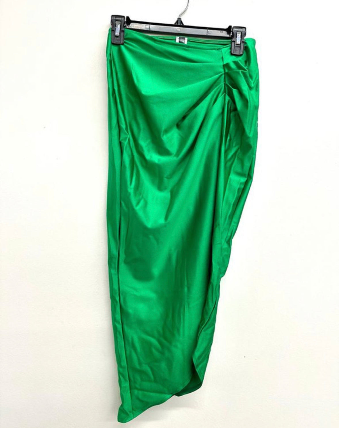 Asymmetrical Midi Skirt - Green